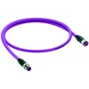 Profibus-DP Verbindungsleitung Kupplung M12 und Stecker M12 5-polig geschirmt Kabel 0.3m